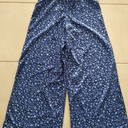 Tally Weijl blue floral palazzo pants with elastic waist, XS
