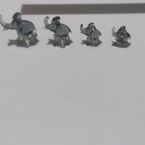 Crystal decorative elephants like new, set of 6 pieces