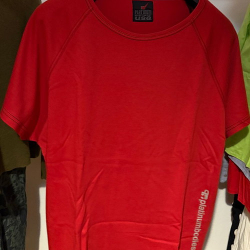Platinum Everywear USA bodybuilding t-shirt used, red, size XL