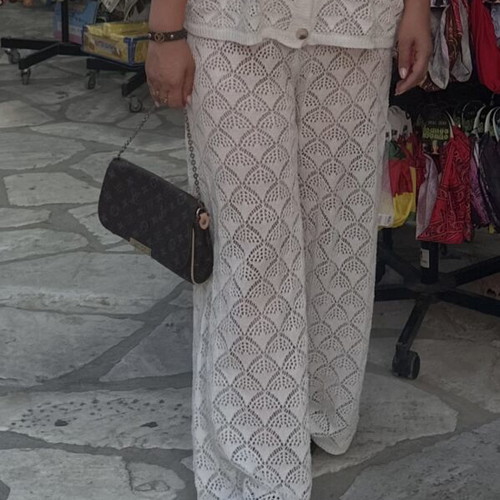 Knitted set white one size like new