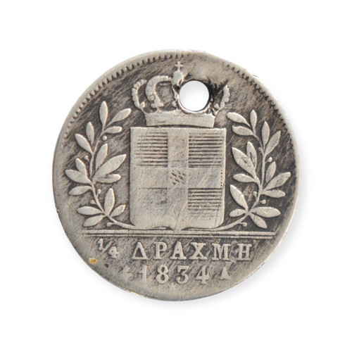Othon 1/4 Drachma 1834 used