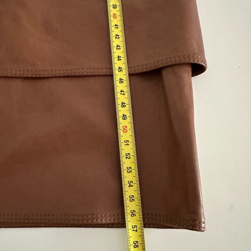 Gianni Versace vintage 90s genuine leather skirt like new, brown