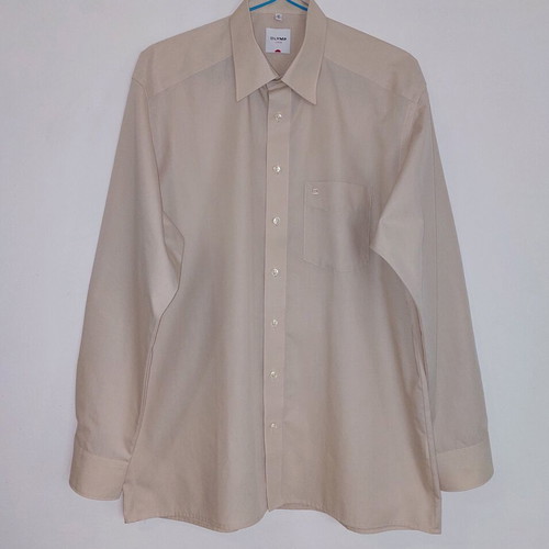 Olymp men's shirt new, size L-XL, light beige
