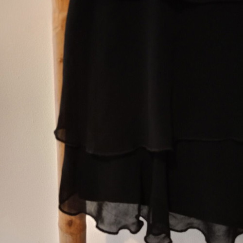 Zic Zac black mini dress with ruffles new