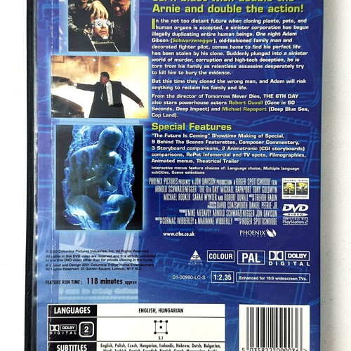 The 6th Day DVD used with Greek subtitles, sci-fi