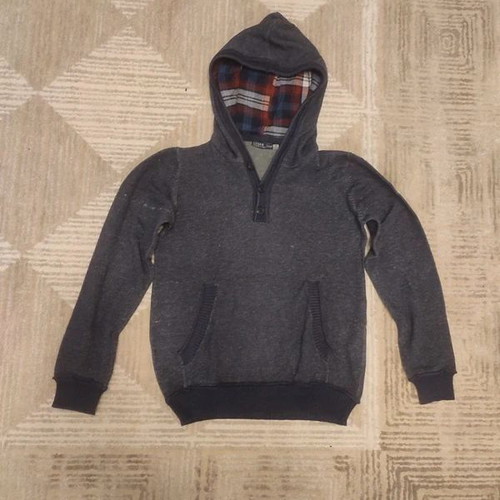Hoodie Losan size 10Y 140cm like new, gray and black cotton