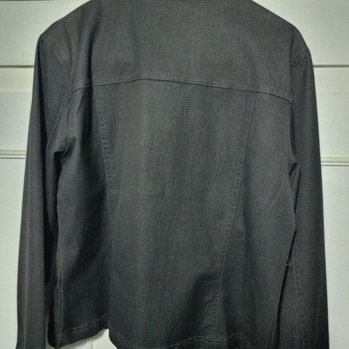 Women's elastic black denim set with embroidery like new