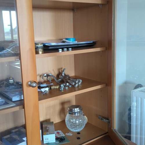 Solid wood furniture with showcase like new