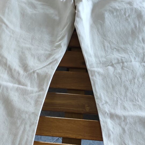 Mango white jeans with rips, size S