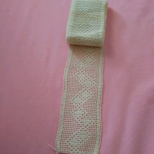 Atrandé table linen white, new, 145cm x 6cm