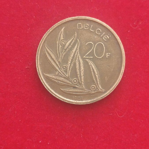 Belgium 20 Francs Coin used
