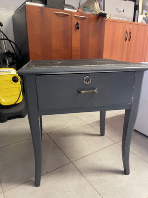 Nightstand aged with leatherette surface, like new