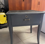 Nightstand aged with leatherette surface, like new