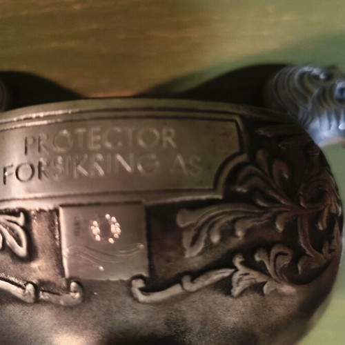 Vintage Viking Konge Tinn decorative pewter bowl like new
