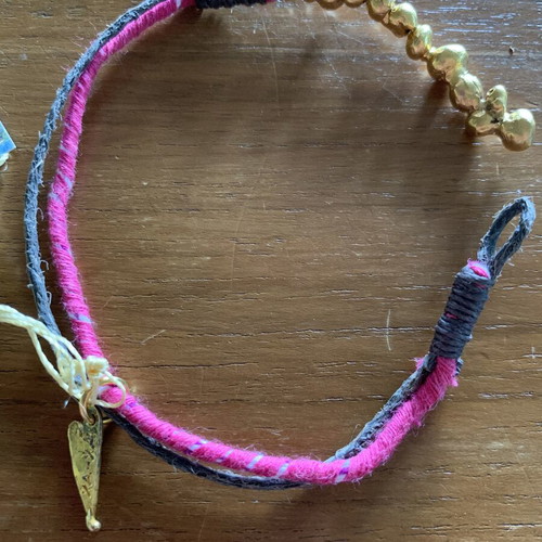 Aleema Handmade Bracelet with 24K Gold-Plated Bronze New