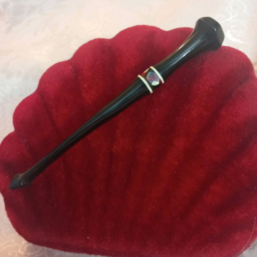 Wooden cigarette pipe used, vintage female 9.5cm