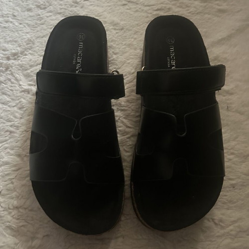 Macarena España Flatform sandals, black, size 39