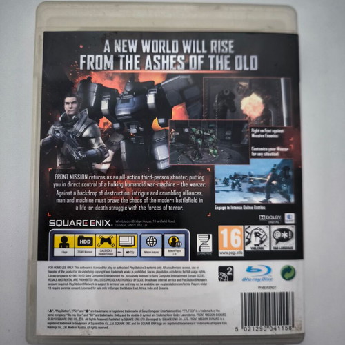 Front Mission Evolved PS3 game like new