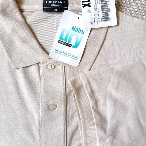Giordano Polo Shirt natru-dry XL new, beige