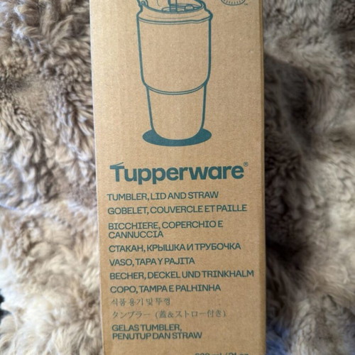 Tupperware thermos 630 ml with straw, stainless steel