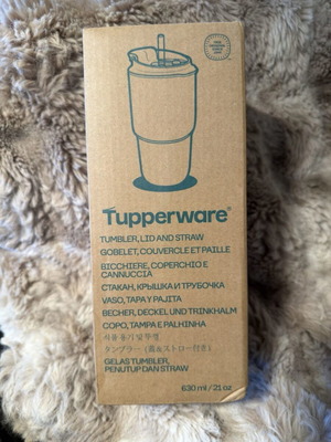 Tupperware thermos 630 ml with straw, stainless steel