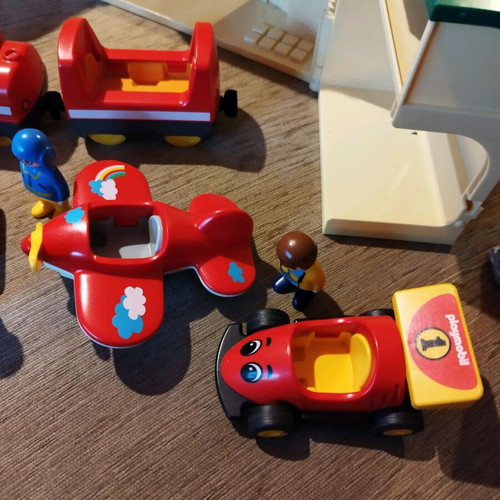 Playmobil 123 set like new with train station, vehicles and figures