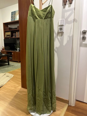 open lace back dress Pleated Gown  BCBGMAXAZRIA