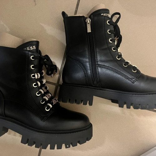 Guess boots new black combat style size 37