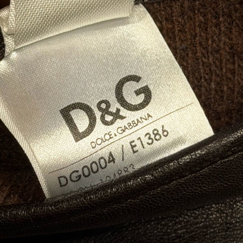 Dolce & Gabbana leather gloves like new, brown, size 9 1/2