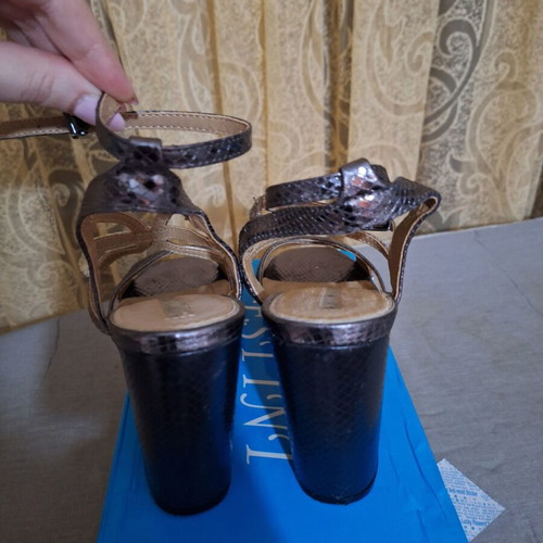 Maria Mare sandals size 38 used, 11 cm heel, black and grey