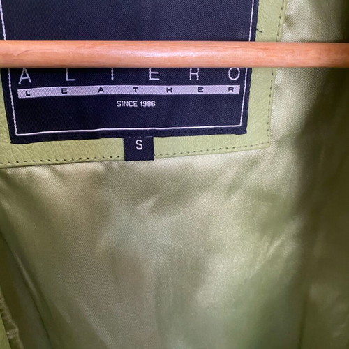 Nappa leather women's jacket new, light green
