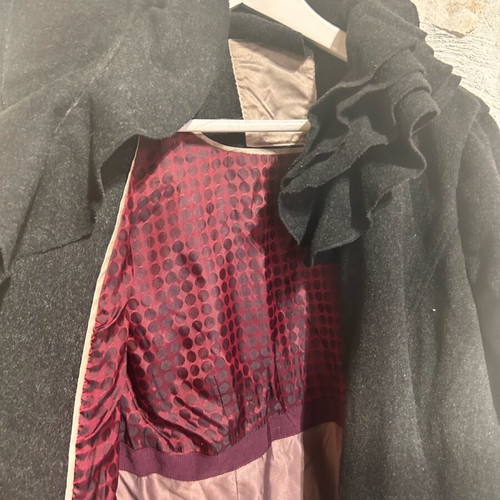 Black Ruched Overcoat used, size M