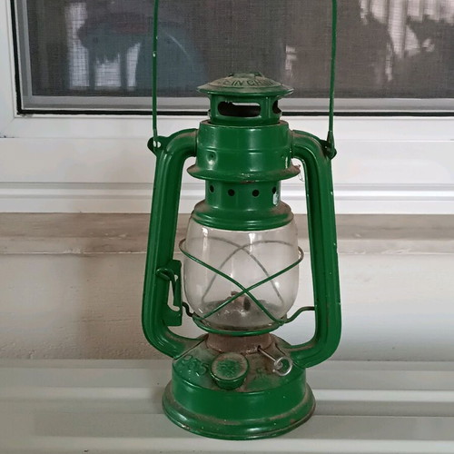 Vintage oil lamp used