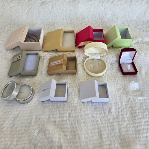 Storage boxes used, pack of 12 various sizes