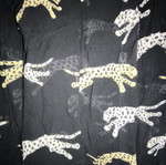 Rosso di Sera Y2K Leopard Print Shirt like new, black