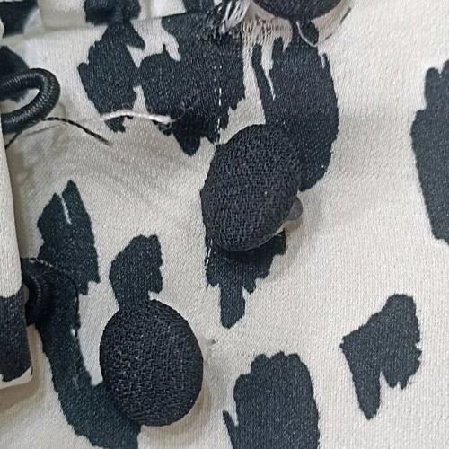 Zara women's wrap dress used, white and black leopard print, size XS