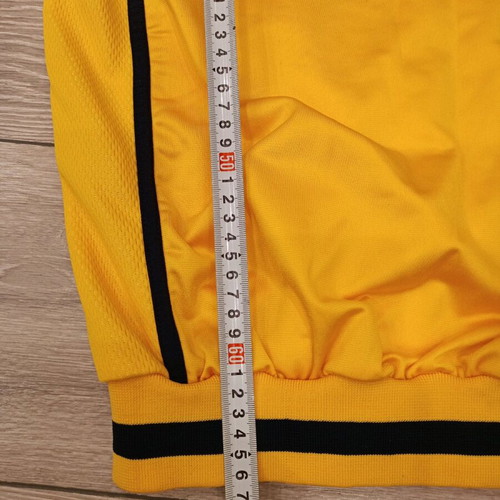 Adidas vintage track jacket used, yellow and white with removable sleeves