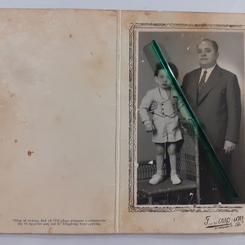 Set of 4 vintage authentic photos with men, child and women
