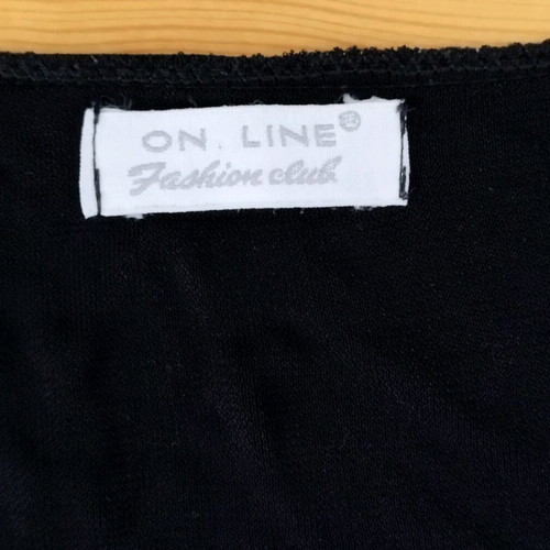 On Line black blouse with bell sleeves used