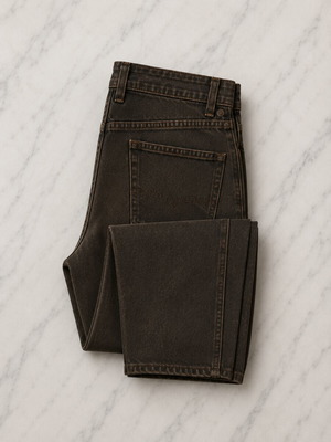 Benetton boys' pants for 12 years old like new, dark brown-black washed