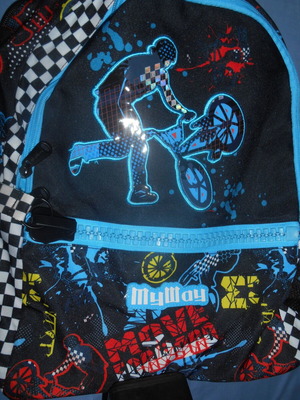 My Way school backpack Move Forward new, black with designs