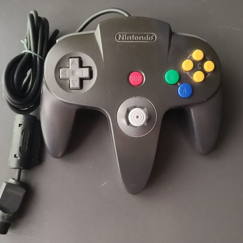 Nintendo 64 μαύρο χειριστήριο μεταχειρισμένο, λειτουργεί κανονικά