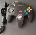 Nintendo 64 μαύρο χειριστήριο μεταχειρισμένο, λειτουργεί κανονικά
