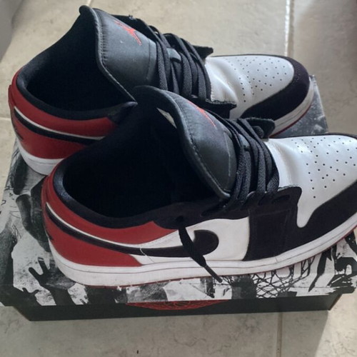Jordan 1 Low sneakers like new, size 43, black and red