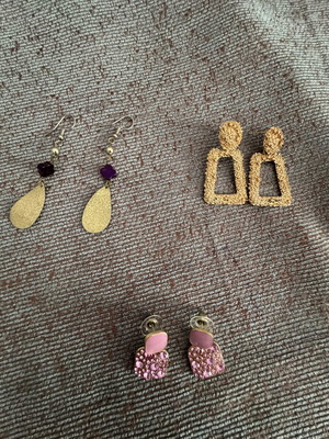 Earrings set of 3 new, perfect for daily and evening wear