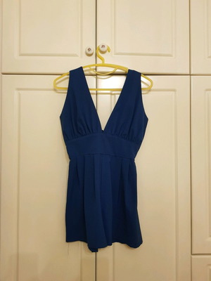 One-piece summer jumpsuit used, blue small