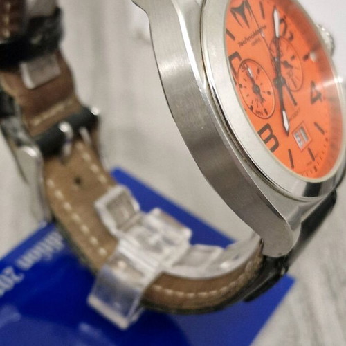 TechnoMarine US Navy Orange Chrono Big Date wristwatch used