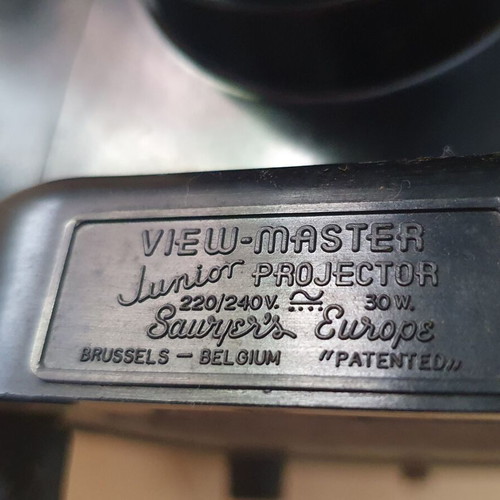 View-Master projector with 13 used reels from 1948-1952