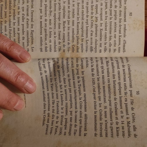 History of Crete with foldable map used, 1869 edition