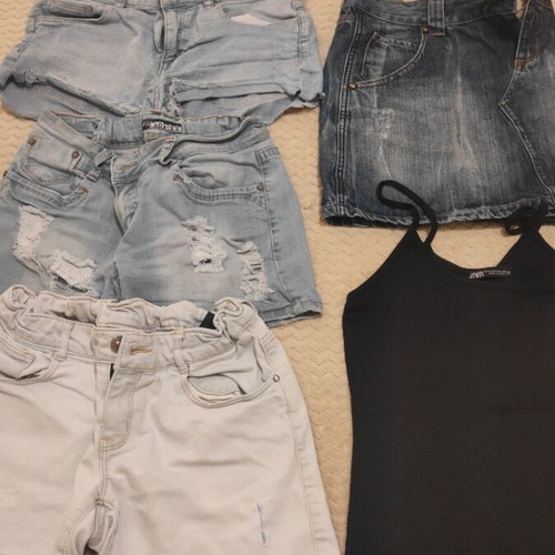 Girls' clothes pack size 36 like new, 5 pieces, gray